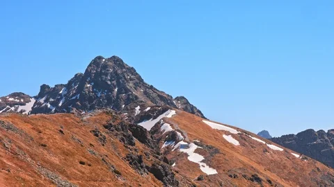 Landscape of Polish mountain range Tatry and travel trails Stock Footage 121370394