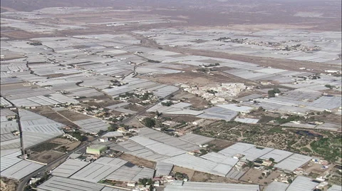 A Landscape Of Polytunnels 스톡 동영상 65383673