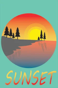 Landscape poster Stock Illustration