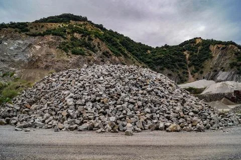 Landscape of the quarry Stock Photos