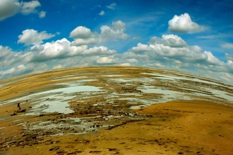 Landscape Of Ravaged Ground Stock Photos