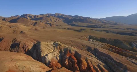 Landscape with red sand mountains Stock Footage 80899213