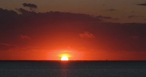 Landscape with red sunset Stock Footage 140346402