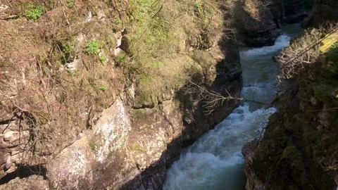 Landscape of the rift with the river Video stock 308110874