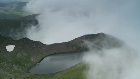 Landscape in Rila mountain with moving clouds. Stock Footage 239026199