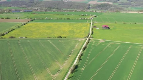 The Landscape of the Ringgau in North Hesse Stock Footage 240497272
