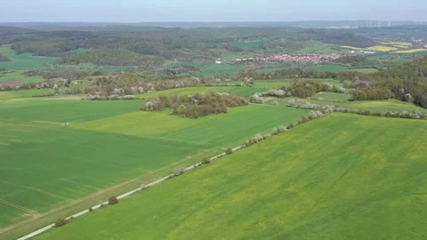The Landscape of the Ringgau in North Hesse Stock Footage 240499389