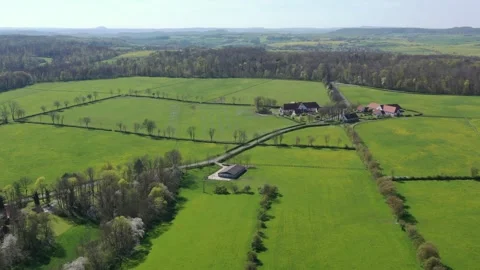 The Landscape of the Ringgau in North Hesse Stock Footage 240643363
