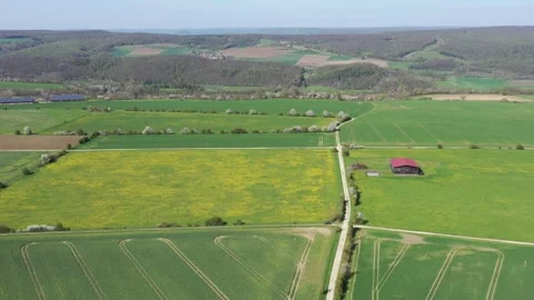 The Landscape of the Ringgau in North Hesse Stock Footage 240648325