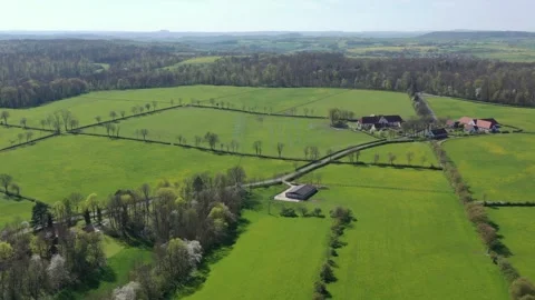The Landscape of the Ringgau in North Hesse Stock Footage 240649227