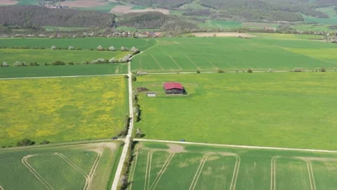 The Landscape of the Ringgau in North Hesse Stock Footage 240649285