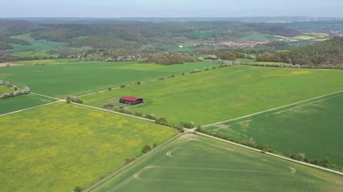 The Landscape of the Ringgau in North Hesse Stock Footage 240649375
