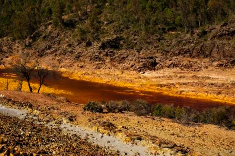 Landscape of Rio Tinto Stock Photos