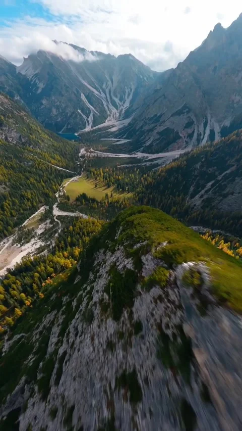 Landscape with river and mountains Stock Footage 273143736