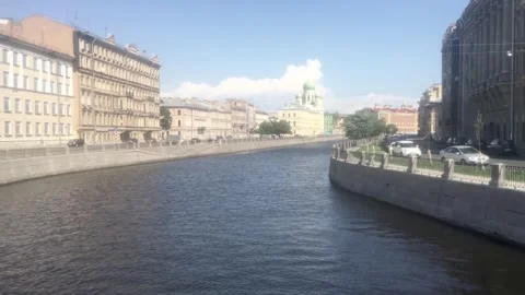 Landscape of the river in the city Stock Footage 299739500
