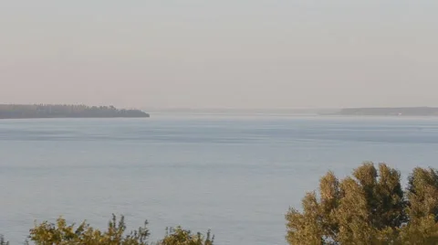 Landscape. River flows Stock Footage 61182637