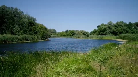 Landscape with river Stock Footage 11806938