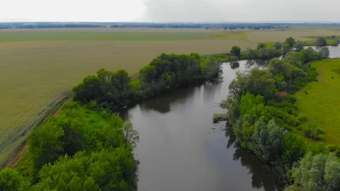 Landscape with river Stock Footage 93434322