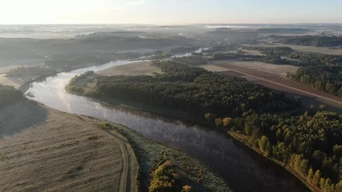 Landscape with river Stock Footage 116671390