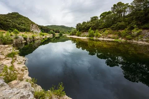 Landscape River Gard Stock Photos