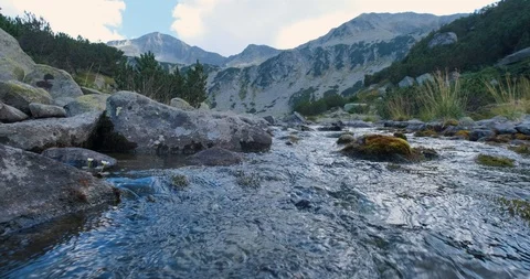 Landscape with river in the mountains Stock Footage 115950246