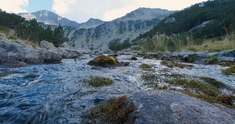 Landscape with river in the mountains Stock Footage 115950251
