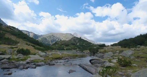Landscape with river in the mountains Stock Footage 115950300