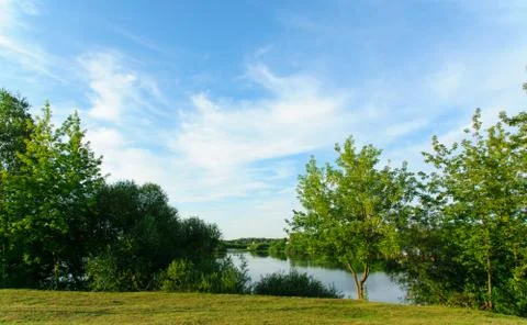 Landscape with river Foto stock