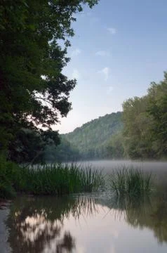 Landscape with a river Stock Photos