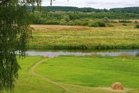 Landscape with a river. Stock Photos