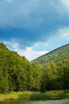 Landscape with river Stock Photos