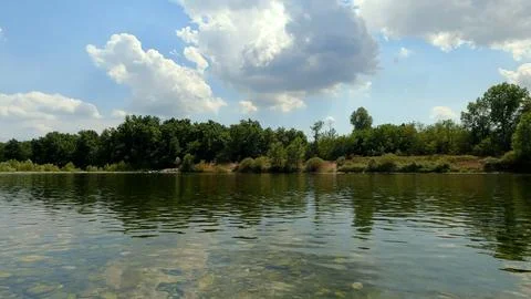 Landscape on the river Stock Photos