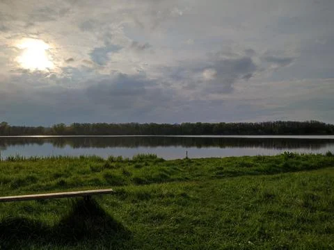 Landscape with a river Stock Photos