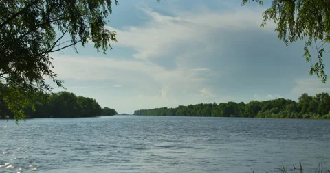 Landscape with river view Vídeo Stock 155020182