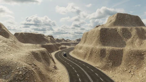 Landscape, Road, CG Stock Footage 247447595
