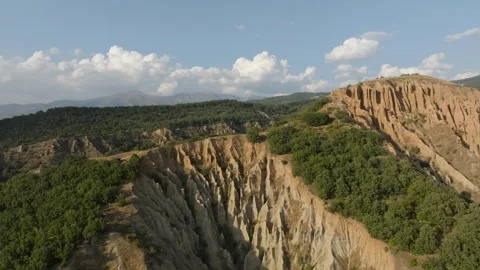 Landscape of rock formation Stob pyramids in the Rila Mountains. Stock Footage 293147645