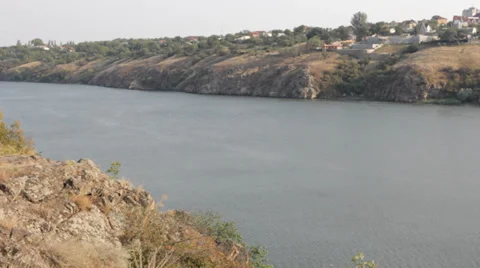 Landscape of rocks and river Stock Footage 32282981