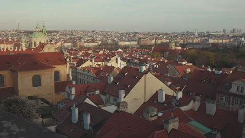 Landscape with rooftops Vídeo Stock 194578664