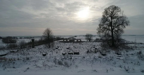 Landscape with ruins Stock Footage 101090840