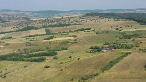 The Landscape of Rupea in Romania Stock Footage 251040868