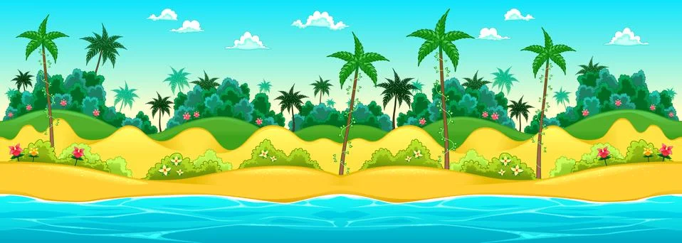 Landscape on the seashore Stock-Illustration