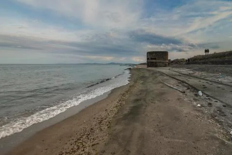 Landscape on the seashore. Stock Photos