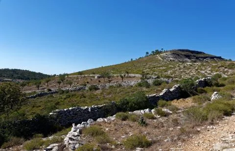 Landscape of Serra de Aire e Candeeiros Stock Photos