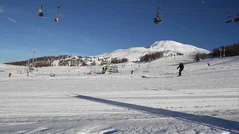 Landscape of Sestriere in winter Stock Footage 71619713