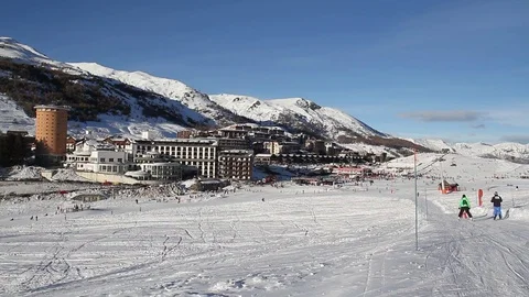 Landscape of Sestriere in winter Stock Footage 71790027