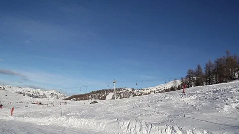 Landscape of Sestriere in winter Stock Footage 71790819