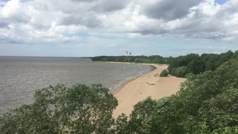 Landscape of a shore Video stock 299743339