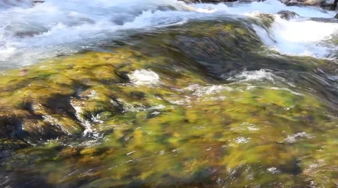Landscape shot of a beautiful waterfall in spring Stock Footage 40023693