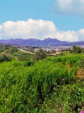 Landscape on the side of the city Stock Photos