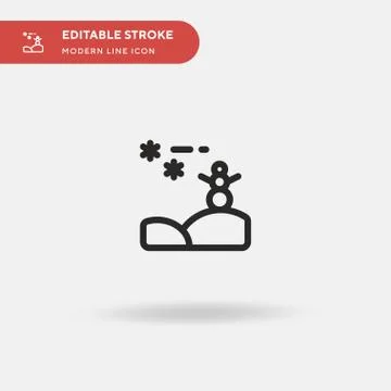 Landscape Simple vector icon. Illustration symbol design template for web mob Illustrazione stock